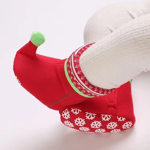 Vista 5 de Botas de invierno de forro polar para recién nacidos, para niños y niñas, cálidas, para primeros pasos, zapatos para la nieve