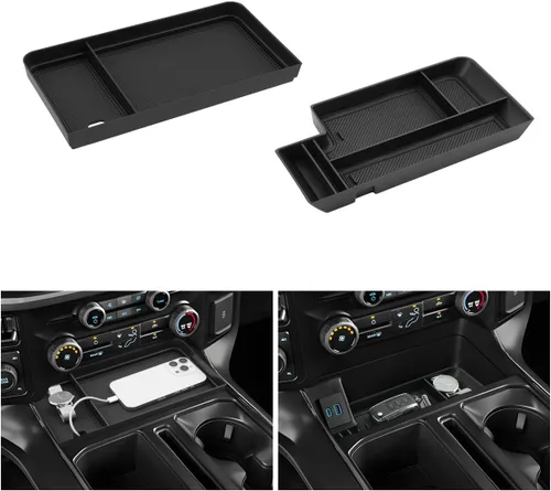 Vista 12 de LUWU Bandeja organizadora para consola central Ford Edge 2024 2020 2021 2022 2023 2024 Ford Edge SE/SEL/ST-Line/Titanio/ST, organizador de consola