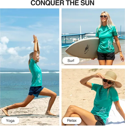 Vista 5 de Kanu Surf Camiseta de manga corta Breeze UPF 50 para mujer