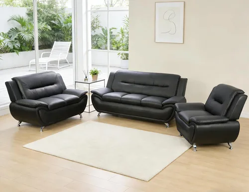 Vista 50 de Sofás de cuero para sala de estar, juego de sofá seccional, juego de 2 piezas de muebles para sala de estar, juego de sofá y sofá biplaza