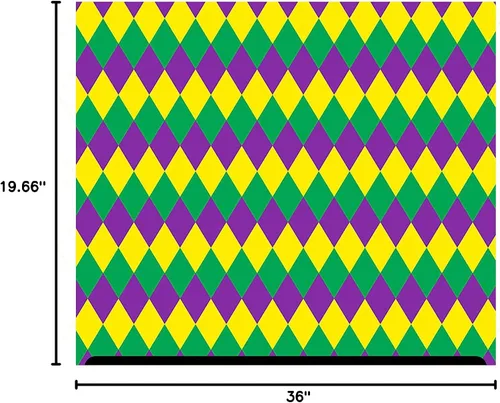 Vista 2 de HTV con estampado de Mardi Gras (19.66 x 36 pulgadas) - Mardi Gras
