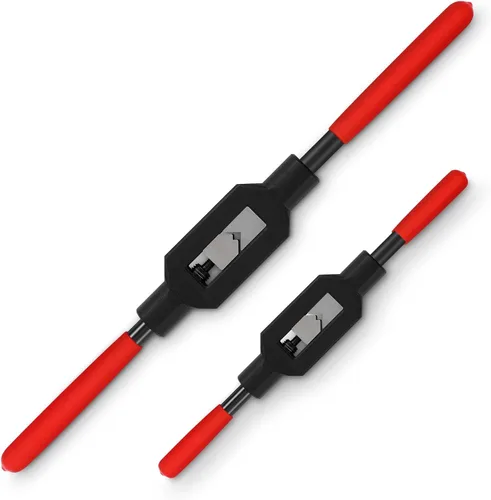 Vista 10 de WILLBOND Llave de grifo ajustable M5-M20, herramienta de mango de trinquete para escariador para reparación de roscas automotrices, previamente