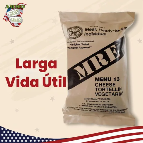 Vista 2 de Genuino excedente militar Estados Unidos, menús 13 –24 Mres (Comidas listas para comer) Caja B