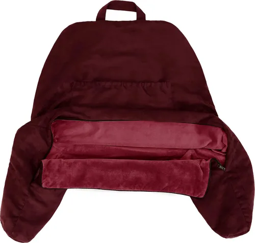 Vista 30 de Funda de almohada Husband Pillow solo para lectura - Funda para silla de lectura con generosos bolsillos traseros y laterales - Morado claro