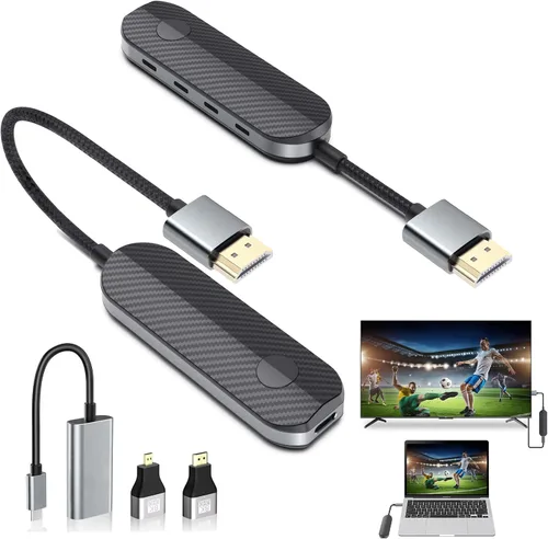 Vista 9 de iShare iOS Adaptador de visualización HDMI inalámbrico para iPhone, dispositivo de reflejo de transmisión para iPhone a TV/Monitor/Proyector