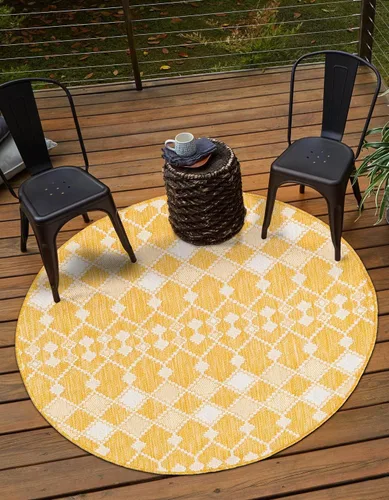 Vista 26 de Unique Loom Outdoor Trellis Collection - Alfombra de área - Traliccio (2 pies 2 pulgadas x 3 pies 1 pulgada, rectangular, carbón/marfil)