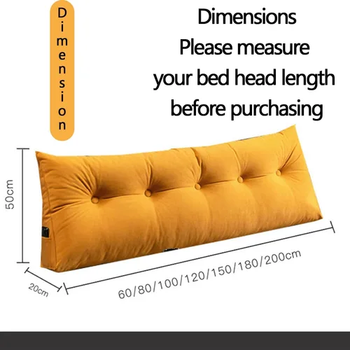 Vista 2 de Almohada triangular para cabecero, almohada de cuña grande lavable para el cuerpo, soporte de posicionamiento del respaldo, almohadas de lectura