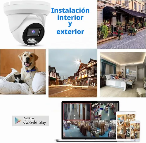 Vista 5 de Cámara de torreta IP PoE 4K 8MP al aire libre 24/7 versión nocturna a todo color 0.110 in 105° gran angular, H.265, IP67, compatible con Uniview