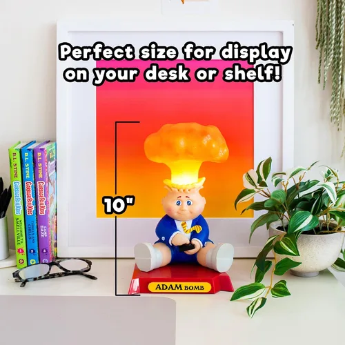 Vista 6 de Cubo de basura Adam Bomb Figural Luz de estado de ánimo para mesa de noche 10 pulgadas de alto