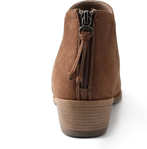 Vista 8 de NinetinGel Botines para mujer. Botines de tacón bajo para mujer. Diseño de tacón grueso de moda