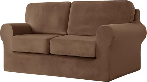 Vista 84 de Funda de sofá con fundas de cojín de asiento separadas y fundas de respaldo, fundas elásticas para sofá, fundas protectoras de terciopelo