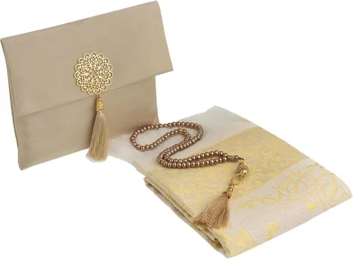 Vista 16 de Prien Alfombra de oración musulmana con Tasbih y bolsa portátil, regalo musulmán para mujeres y hombres, caja islámica Mubarak, juego de regalos