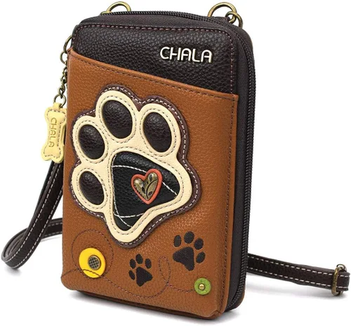 Vista 6 de CHALA Cartera cruzada para teléfono celular, bolso de mano multicolor de piel sintética para mujer con correa ajustable