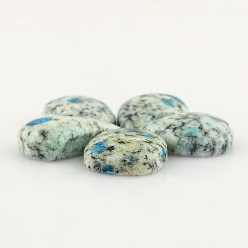 Vista 3 de CRYSTALIS Al por mayor 5 piezas de piedra preciosa natural K2 jaspe suelta en bruto, cabujones para hacer joyería, piedras pulidas de chakra