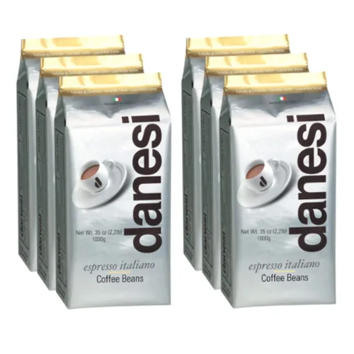 Vista 18 de Danesi Caffe - Granos de café enteros italianos, granos de café expreso y grano entero de tostado medio, perfectos para máquinas de espresso, prensa
