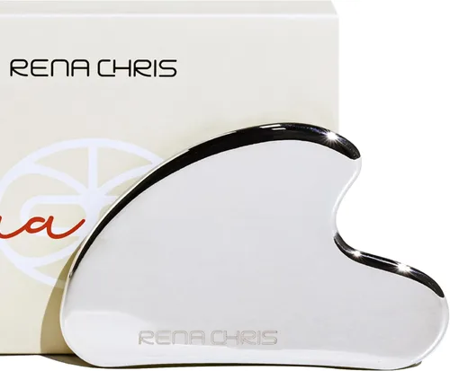 Vista 8 de Rena Chris Herramientas Gua Sha Faciales: Herramienta Guasha Natural de Obsidiana para Terapia de Acupuntura Facial, Masajador Facial para Esculpir