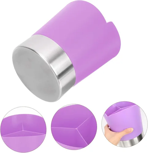 Vista 5 de Healeved Cubo de paja de tres compartimentos Soporte multifunción Estuche de almacenamiento de pajitas Cucharas Cubo de almacenamiento para el hogar