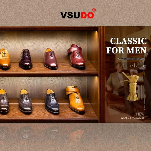 Vista 4 de VSUDO 2 Pairs Waxed Round Dress Shoe Laces for Mens Dress Shoes, 18" Thin Business Oxford Dress Shoelace, Dress Shoe Strings