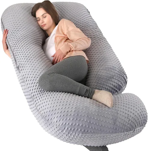 Vista 20 de Elover - Almohada de embarazo en forma de U, soporte de maternidad de cuerpo completo Removable Cover,Sleeping Support for Back,Legs, Belly &