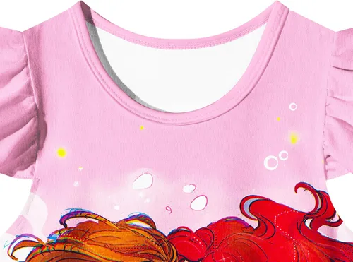 Vista 3 de QAQGood Little Girls Mermaid 2023 Costume Mermaid Princess Dress up Clothes for Girls Shirt Dress for 2-8 Years