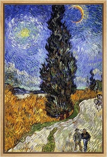 Vista 36 de wall26 Claude Monet - Paseo del acantilado en Pourville - Arte moderno impresionista - Lienzo enmarcado para arte para el hogar, 16 x 24 pulgadas