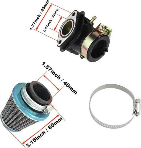 Vista 9 de PD24J GY6 Carburador de 150cc Compatible para Ciclomotor ATV Go Kart Scooter 125cc 150cc 4-Tiempos Motor 150cc Kazuma Taotao Roketa SunL Baja Eagle