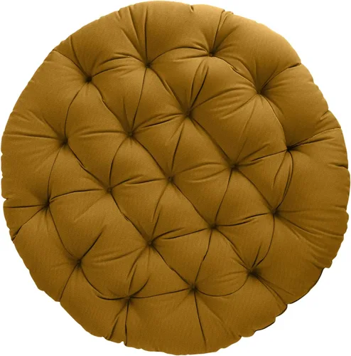 Vista 13 de Sorra Home - Cojín con mechones Papasan - Cojín redondo cómodo para silla Bucket & Moon - Cojín de piso con espuma suave para muebles