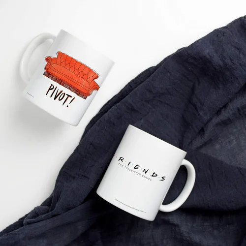 Vista 416 de Trend Setters Friends the Television Show – 25 años – Mercancía oficial – Taza de café o té de cerámica blanca de 11 onzas – perfecta para regalar