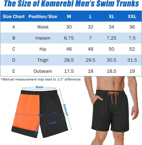 Vista 7 de Komorebi Traje de baño para hombre con forro de compresión de 7 pulgadas de entrepierna