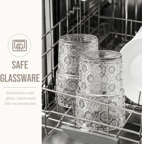 Vista 7 de SoulTimes Vaso de cristal de flor de Begonia de 13 onzas con tapa y pajita, vasos de café helado para batidos, matcha, jugo, agua, etc. Cristalería