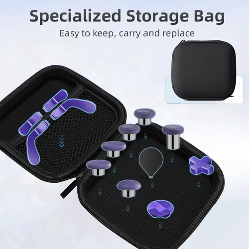 Vista 6 de Complete Component Pack for Elite Controller Series 2, Charging Station with 4 Paddles, 4 Thumbsticks, 1 Charging Dock, Adjustment Tool & Carrying