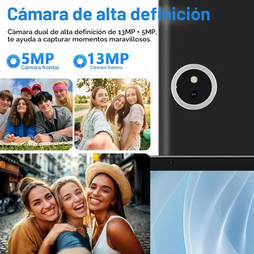 Vista 4 de Tableta de 11 pulgadas 2 en 1, 18GB + 128GB, Tableta Android 15, 1TB Expandible, Cámara de 13MP, Procesador Octa-Core 5G WiFi Batería de 8000MAH