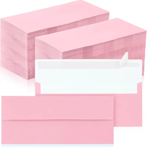 Vista 17 de Jutom 500 sobres de papel kraft tamaño carta a granel #10 Negocios fuertes sellados 4-1/8 x 9-1/2 pulgadas, con solapa, sobres de correo imprimibles