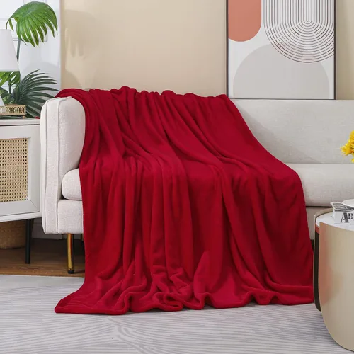 Vista 34 de JIAHANNHA Manta de forro polar de franela (50 x 60 pulgadas), manta beige para sofá o cama, 280 GSM, manta de felpa súper suave, acogedora y ligera