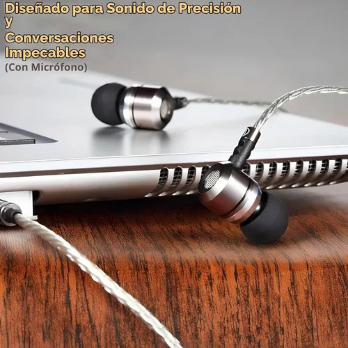 Vista 8 de Sephia SP3060VC - Auriculares con cable y micrófono, auriculares intrauditivos con graves profundos y aislamiento de ruido, controladores de 10mm