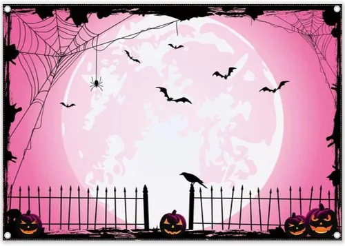 Vista 9 de Fondo de fotos de Halloween naranja de 7 x 5 pies para fiestas, parche grande de calabaza, luna, fotografía, fondo, bruja para niños, decoración