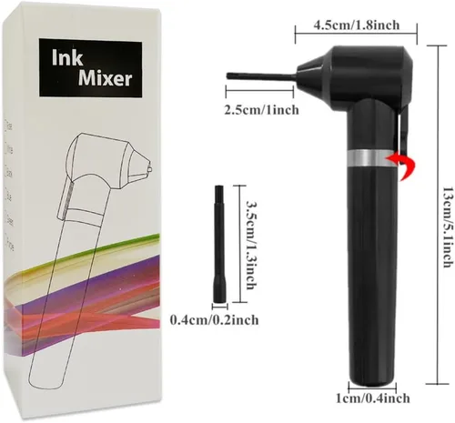 Vista 3 de Tatuaje Pigmento Maquillaje Mezclador de Tinta Eléctrica Ceja Color Suministro Herramienta Agitador Máquina 100 Varillas Mezcladoras Set