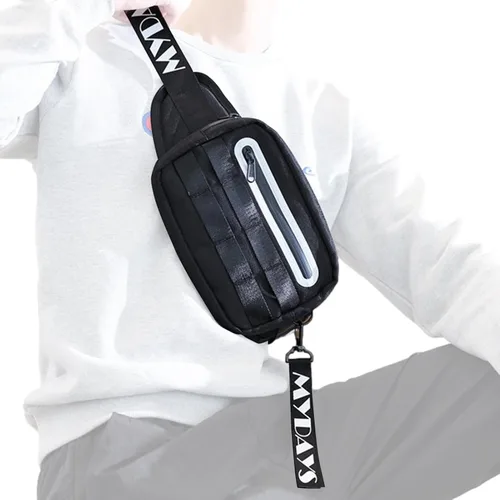 Vista 4 de TANZEM Small Crossbody Sling Bag, Multipurpose Crossbody wallet bag, Durable Men Shoulder Chest Bag, Lightweight Shoulder Waist Bag, ports Chest