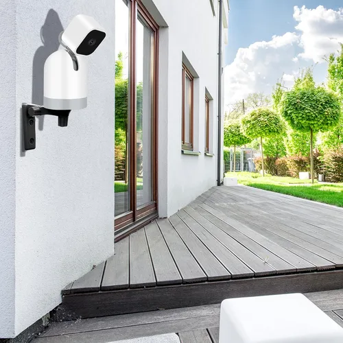 Vista 7 de Soporte de pared ajustable compatible con WYZE Cam Pan V3/V4/V2 Blink Mini cámara panorámica, rotación de ángulos de 180 grados para pared