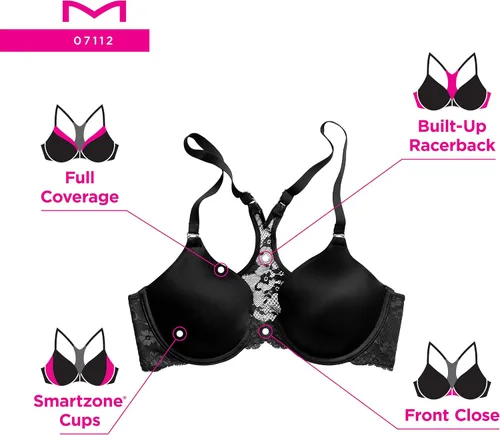 Vista 4 de Maidenform One Fab Fit T-shirt Bra - Brasier ligeramente forrado, con aros y de espalda cruzada para mujer