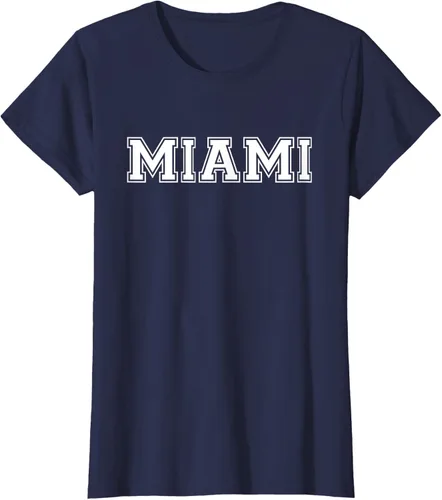 Vista 29 de Camiseta de regalo deportiva estilo universitario Miami Florida, Negro, S