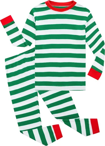 Vista 28 de KikizYe - Conjunto de pijamas para niños y niñas pequeños y grandes, ropa de dormir de 100% algodón 33/4 piezas/dinosaurio