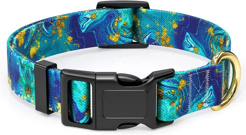 Vista 11 de Rnivvi Collar para perros pequeños, bonito collar resistente y ajustable para cachorros con hebilla de liberación rápida para machos, hembras