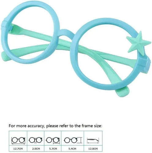 Vista 6 de Montura de gafas para niños, con estilo, sin lentes, paquete de 3