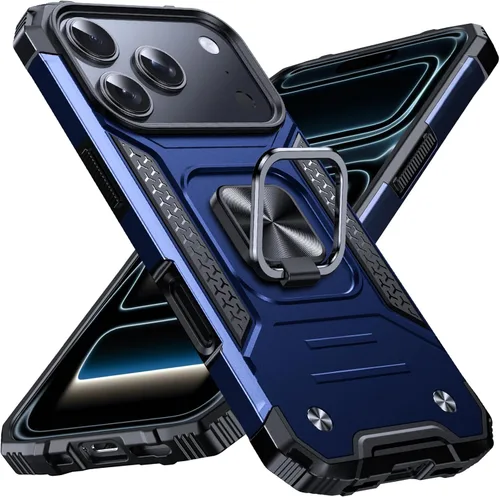 Vista 111 de Anqrp Funda resistente para iPhone 6/7/8/SE/SE2 con soporte de anillo mejorado y agarre, grado militar, a prueba de golpes, resistente y robusta