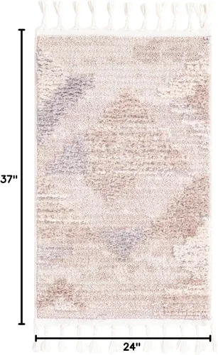 Vista 2 de Unique Loom Cherokee Collection - Alfombra de área - Henderson (2' x 3' 1" Rectángulo, Arena/Marfil)