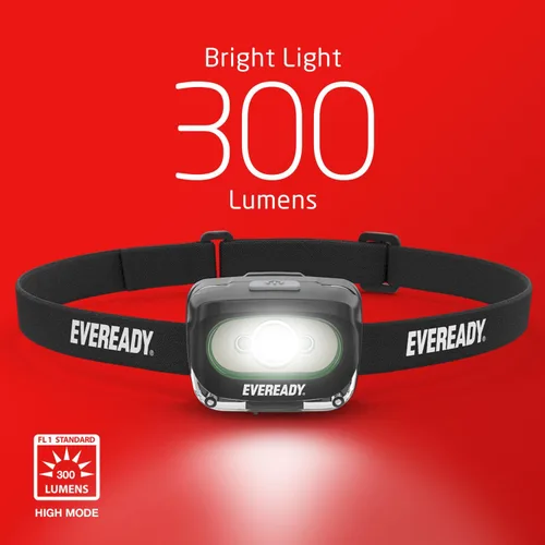 Vista 6 de Eveready Linterna frontal recargable LED, faro resistente al agua para exteriores, camping y luz de trabajo mecánico