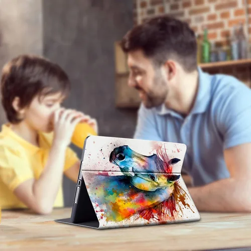 Vista 60 de Funda para tablet Kindle Fire 7 2019/2017 lanzamiento 9ª/7ª generación 7 pulgadas, ligera, protectora de piel sintética, cubierta inteligente