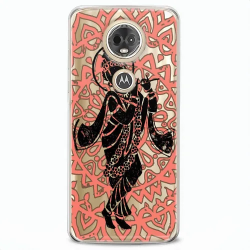 Vista 9 de Funda de TPU compatible con Motorola G9 G8 Plus G7 E20 P40 Z4 Edge 20 G22 Stylus Dancing Krishna Soft Absolute God Design Hinduism Print Mantra