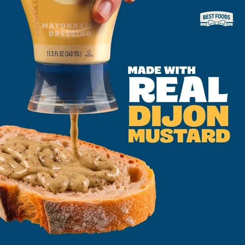 Vista 7 de Hellmann's Dijo-Mayo - Mayonesa suave y sabrosa Drss para papas fritas, hamburguesas, ensaladas de papa, sándwiches, aderezo de mayonesa con Dijon